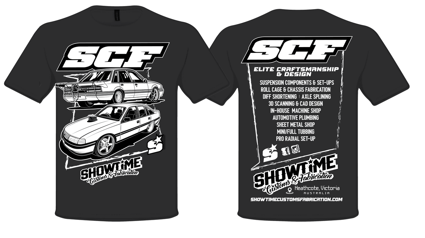 Showtime Customs Tee -  The 1st - 2nd Gen Drag Car Combo